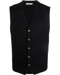 Fileria - V-Neck Virgin Wool Gilet - Lyst