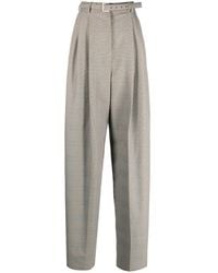 Sportmax - Pantaloni A Gamba Ampia Con Cintura - Lyst