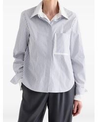Twp - Striped-Print Chest-Pocket Shirt - Lyst