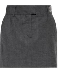 Off-White c/o Virgil Abloh - Industrial Logo-Patch Pleated Mini Skirt - Lyst