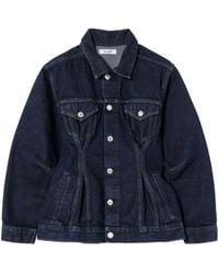 RE/DONE - Giacca denim con punto smock - Lyst