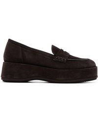 Paloma Barceló - Penny-slot Suede Loafers - Lyst