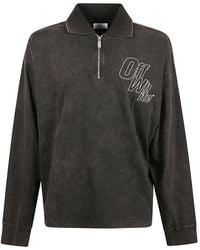 Off-White c/o Virgil Abloh - Half-Zip Long-Sleeved Sweater - Lyst