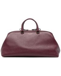 Alberta Ferretti - Logo-Detail Grained-Leather Tote Bag - Lyst