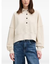 Marc O' Polo - Pull Boutonné À Logo Brodé - Lyst