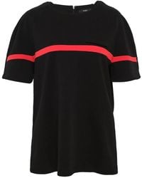 BONBOM - Stripe-Detail T-Shirt - Lyst