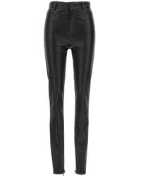 David Koma - Leather-Panel Leggings - Lyst