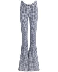 Jean Paul Gaultier - Pantalones Acampanados A Cuadros Gingham - Lyst