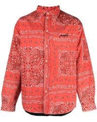 Purple Brand - Logo-Embroidered Bandana-Print Shirt - Lyst