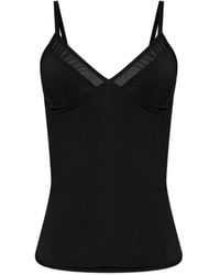 Heist - Sheer Mesh-Panel Top - Lyst