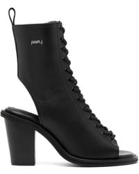 Juun.J - 80Mm Open-Toe Leather Boots - Lyst