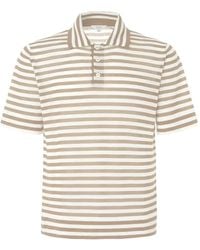 Malo - Striped Short-Sleeve Polo Shirt - Lyst