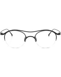 Giorgio Armani - Double-Bridge Round Glasses - Lyst