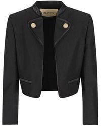 Valentino Garavani - Button-Embellished Cropped Jacket - Lyst