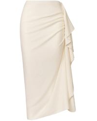 Fabiana Filippi - Gonna Midi Con Ruches - Lyst