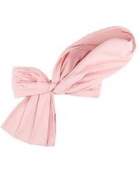 Area - Knotted Taffeta Bandeau Top - Lyst