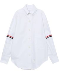 Thom Browne - Button-Collar Grosgrain Armband Shirt - Lyst