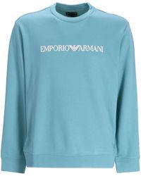 Emporio Armani - Logo-print Modal-blend Sweatshirt - Lyst