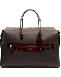 Santoni - Sac De Voyage En Cuir À Anse Sur Le Dessus - Lyst