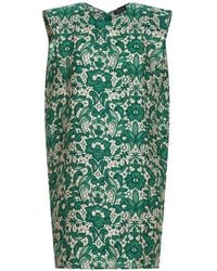 Gianluca Capannolo - Floral-Lace Silk Mini Dress - Lyst