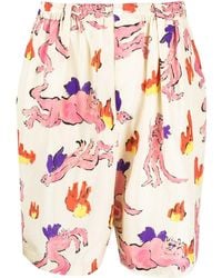 Marni - Silk Bermuda Shorts X Flaminia Veronesi - Lyst