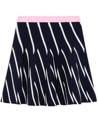 MSGM - Diagonal-Stripe Mini Skirt - Lyst