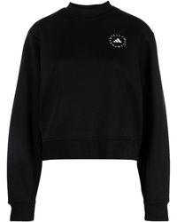 adidas By Stella McCartney - Logo-print Cropped Sweatshirt - Lyst