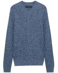 Brooks Brothers - V-Neck Mouliné-Knit Sweater - Lyst