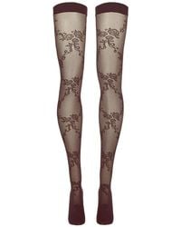 Wolford - Floral-Lace Stay-Ups - Lyst