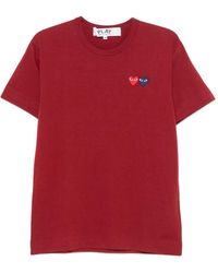 COMME DES GARÇONS PLAY - Play Double Heart-Patch T-Shirt - Lyst
