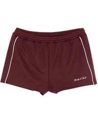 Sporty & Rich - Logo-Embroidered Track Shorts - Lyst