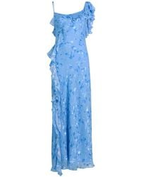 RIXO London - Ester Ruffled Midi Dress - Lyst