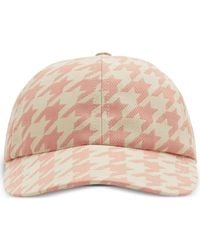 Burberry - Gorra a cuadros con motivo pied de poule - Lyst