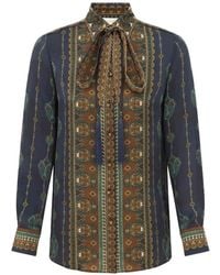 Zimmermann - Paisley-Print Pussy-Bow Shirt - Lyst