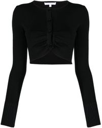Patrizia Pepe - Ruched Cropped Cardigan - Lyst