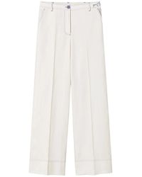 Twinset - Floral-Embroidered Palazzo Pants - Lyst