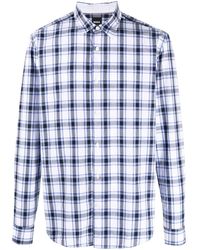 BOSS - Long-sleeve Checkered Shirt - Lyst