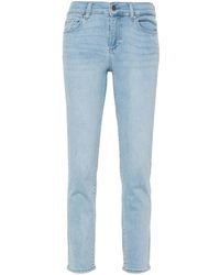 Liu Jo - Mid-Rise Slim-Fit Cropped Jeans - Lyst