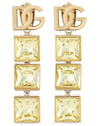 Dolce & Gabbana - Oorbellen Met Logoplakkaat - Lyst