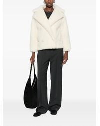 Max Mara - Double-Breasted Faux-Fur Jacket - Lyst