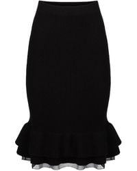 Nina Ricci - Ruffled Knit Skirt - Lyst
