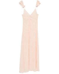 forte_forte - Ruffled-Sleeve V-Neck Maxi Dress - Lyst