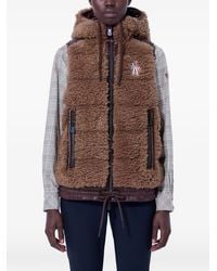 Moncler - Logo-Patch Hooded Gilet - Lyst