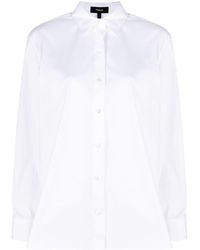Theory - Long-sleeve Cotton-blend Shirt - Lyst