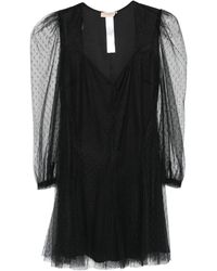 Twinset - Abito Corto A Pois Con Maniche A Palloncino - Lyst
