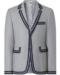 Thom Browne - Wollen Flanellen Sportjas Met Kreuken - Lyst