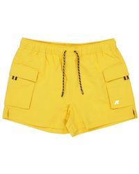 K-Way - Mellow Flap-Pocket Drawstring Swim Shorts - Lyst