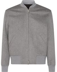 Lardini - Wool Zip-Front Bomber Jacket - Lyst