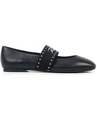 KARL LAGERFELD - Studded Strap Ballet Flats - Lyst