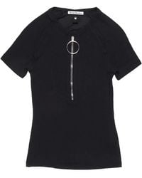 Acne Studios - Zip Short-Sleeve Top - Lyst